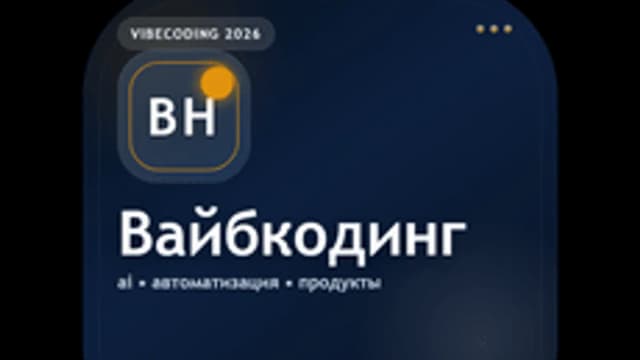 Обложка курса «Вайбкодинг с нуля (2026)» на Stepik