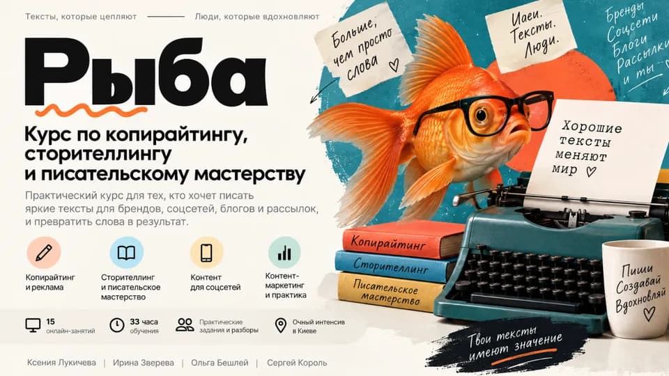 Курс по копирайтингу, сторителлингу и писательскому мастерству