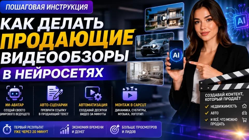 Как делать продающие видеообзоры в нейросетях - Пошаговая инструкция