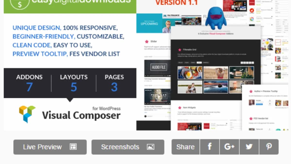 Обложка курса: [WP]Easy Digital Downloads for Visual Composer. Площадка: Складчик