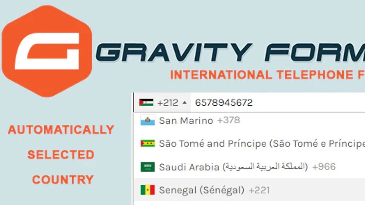 Обложка курса: [WP] Gravity Forms International Telephone Field [rednumber]. Площадка: Складчик