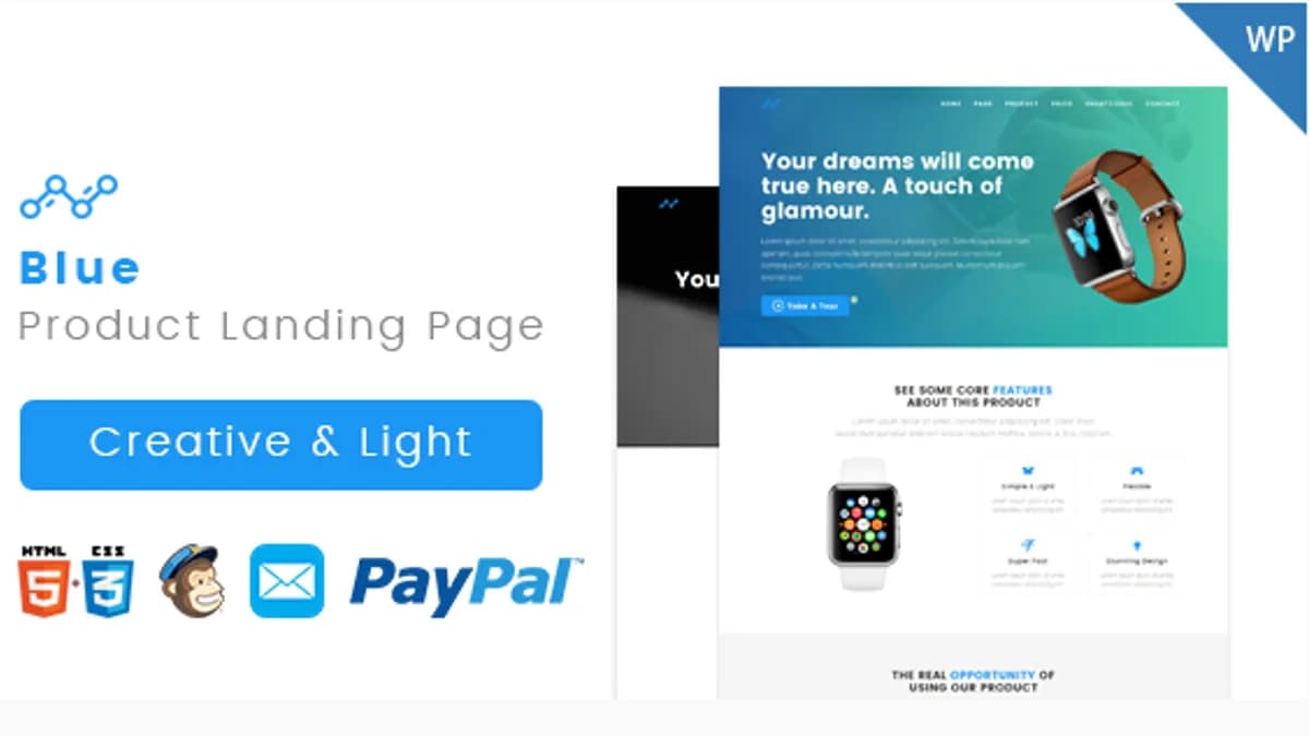 Обложка курса: [WP] Landing Page Blue - универсальный лендинг. Площадка: Складчик