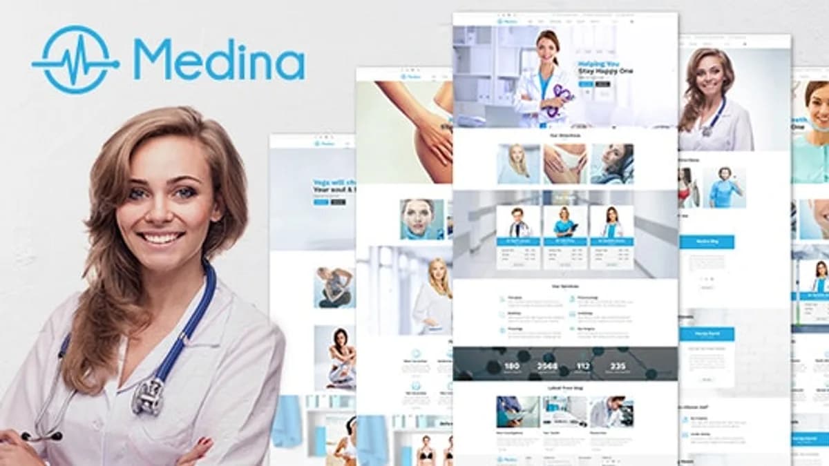 Обложка курса: [WP] Medina | Medical [themeforest]. Площадка: Складчик