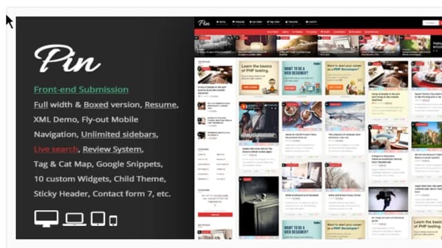 Обложка курса: [WP] [Повтор] Pin - Pinterest Masonry Grid блог. Площадка: Складчик