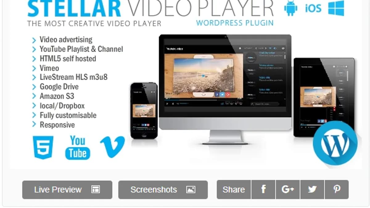 Обложка курса: [WP]Stellar Video Player. Площадка: Складчик