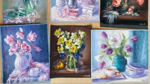 Обложка курса: [Живопись онлайн] Цветочные натюрморты (Марина Юкиш). Площадка: Складчина.biz