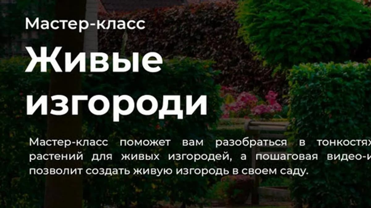 Обложка курса: Живые изгороди [Евгения Петрова]. Площадка: Складчик