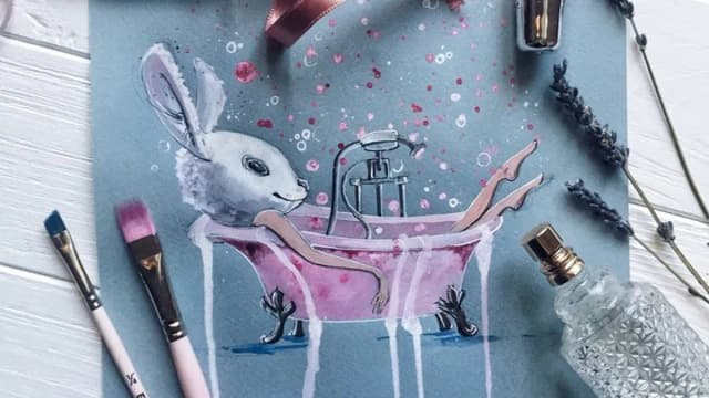 Обложка курса: Акварельные иллюстрации. Базовый курс (Вероника Телецкая). Площадка: Складчина.biz