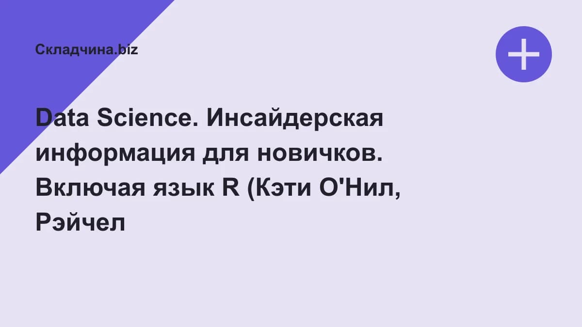 Обложка курса: Data Science. Инсайдерская информация для новичков. Включая язык R (Кэти О'Нил, Рэйчел Шатт). Площадка: Складчина.biz