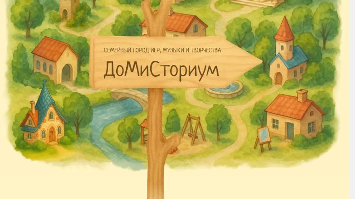 Обложка курса: ДоМиСториум. Семейный город игр. Тариф Дом с кабинетом и музыкальной гостиной (Маша Торкунова). Площадка: Складчина.biz