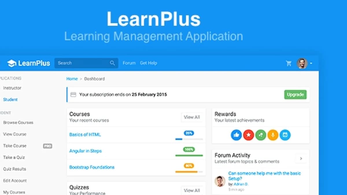 Обложка курса: LearnPlus - шаблон для управления курсами и тренингами. Площадка: Складчик