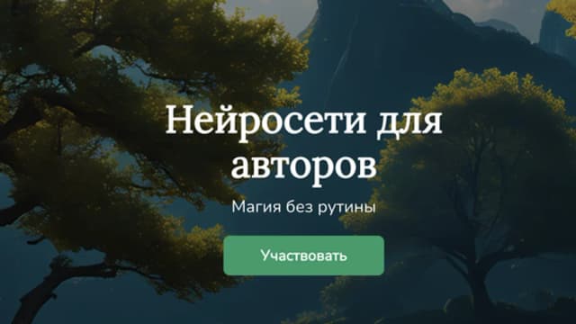 Обложка курса: Нейросети для авторов: магия без рутины (Елена Микушкина). Площадка: Складчина.biz