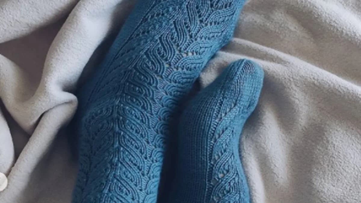 Обложка курса: Носки Dobby (milkfox_knits). Площадка: Складчина.biz
