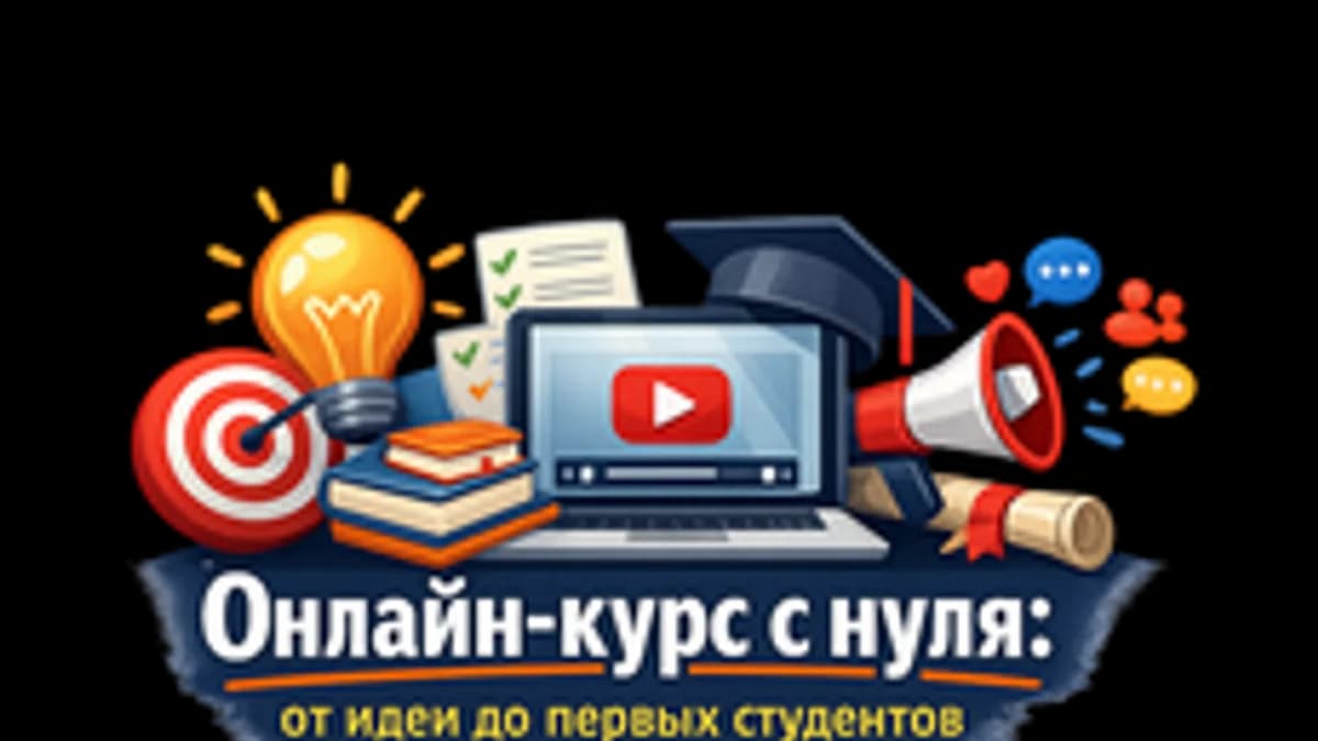 Обложка курса «Онлайн-курс с нуля: от идеи до первых студентов» на Stepik
