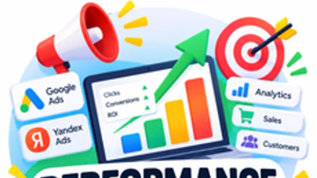 Обложка курса «Performance-маркетинг с нуля: оцениваем рекламу и считаем ROAS» на Stepik