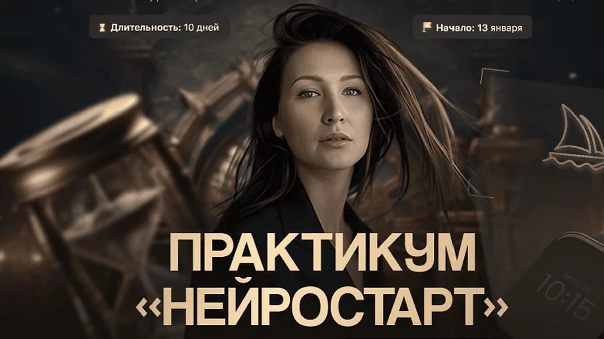 Обложка курса: Практикум Нейростарт. Тариф 2 в 1 - HeyGen и СhatGPT (Элина Градопольцева). Площадка: Складчина.biz