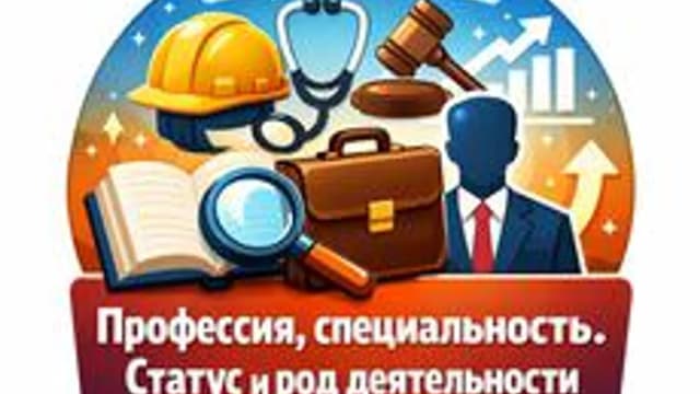 Обложка курса «Профессия, специальность. Статус и род деятельности.» на Stepik