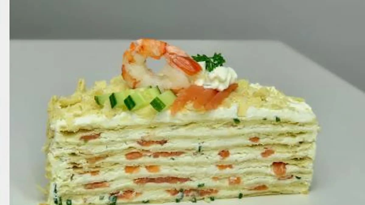 Обложка курса: Торт закусочный слоено-рыбный (Мария Манахова). Площадка: Складчина.biz
