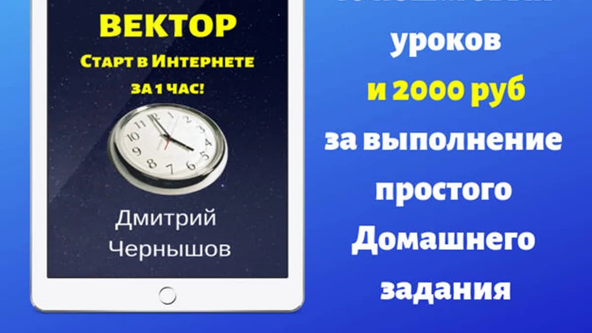 Обложка курса: Вектор. Пошаговый видео-курс с бонусом 2000 рублей. Пакет «Самостоятельный» (Дмитрий Чернышов). Площадка: Складчина.biz
