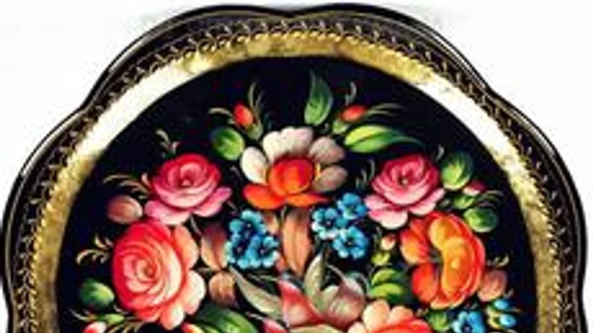 Обложка курса «Жостовская роспись» на Stepik