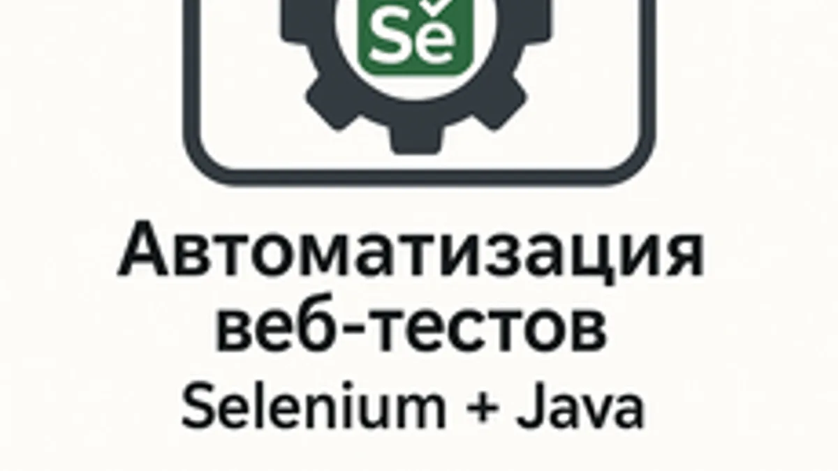 Обложка курса «Автоматизация веб-тестов с Selenium + Java» на Stepik