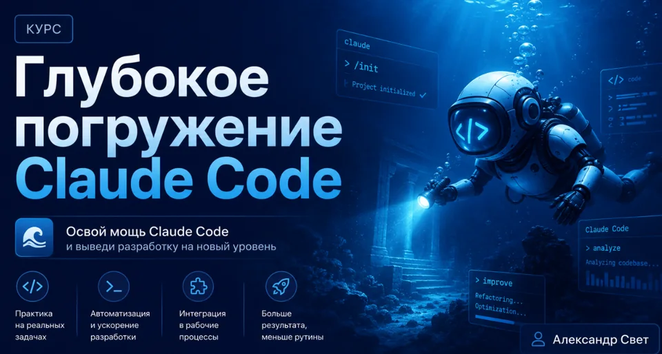 Обложка курса «Глубокое погружение Claude Code»