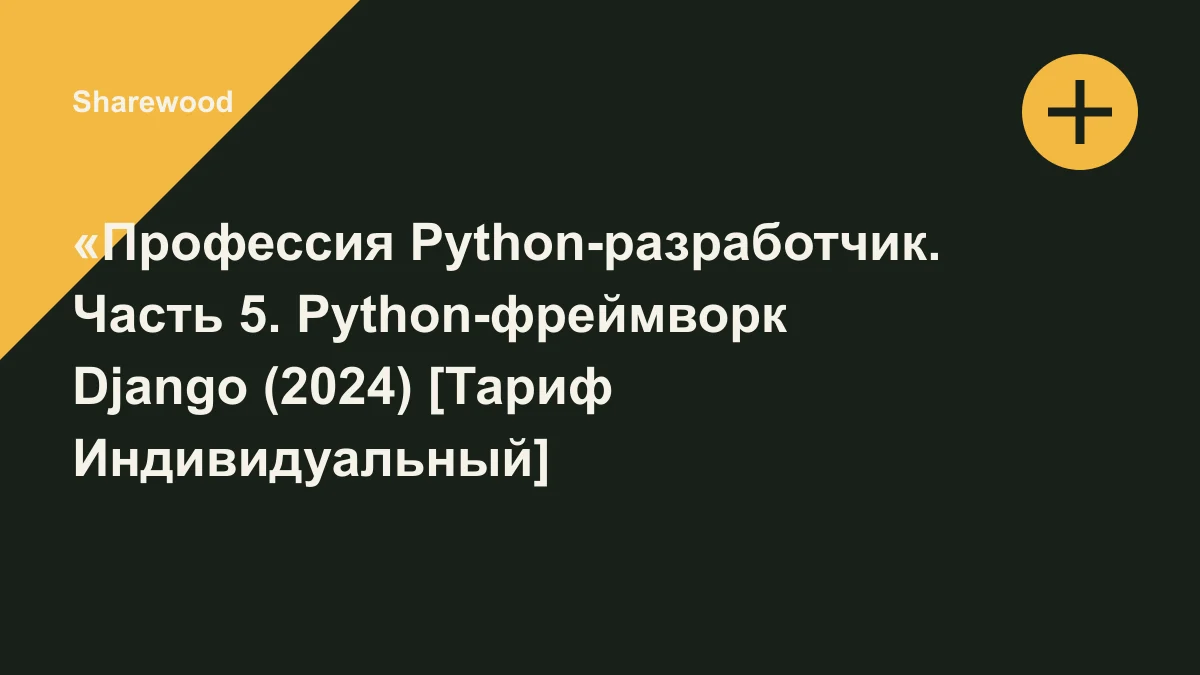 Обложка курса: «Профессия Python-разработчик. Часть 5. Python-фреймворк Django (2024) [Тариф Индивидуальный] [Skillbox]» [Роман Булгаков, Сурен Хоренян]. Площадка: Sharewood