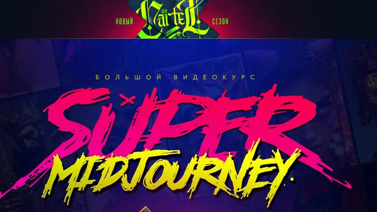 Обложка курса: Super Midjourney [The Cartel] [Max Twain]. Площадка: Складчик